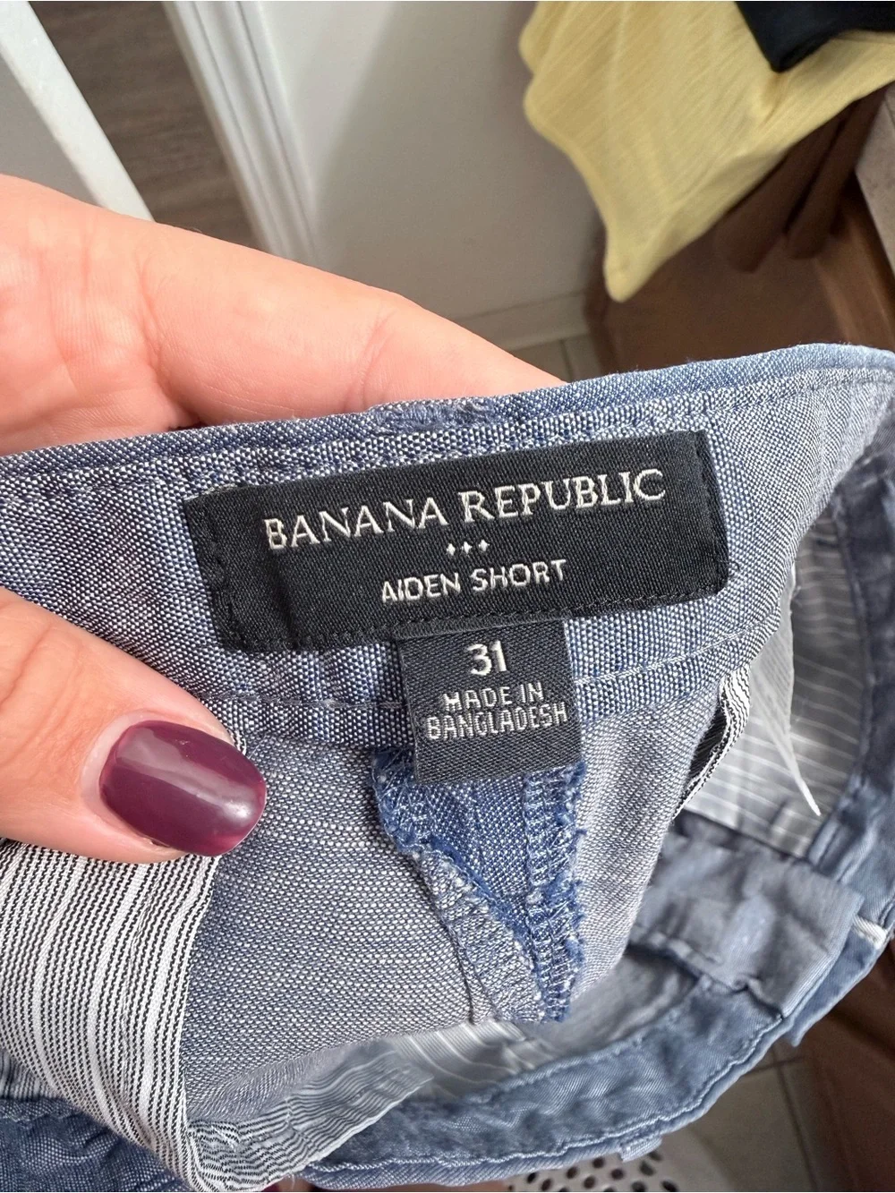 Banana Republic Men's Slate Blue Flat-Front wShorts